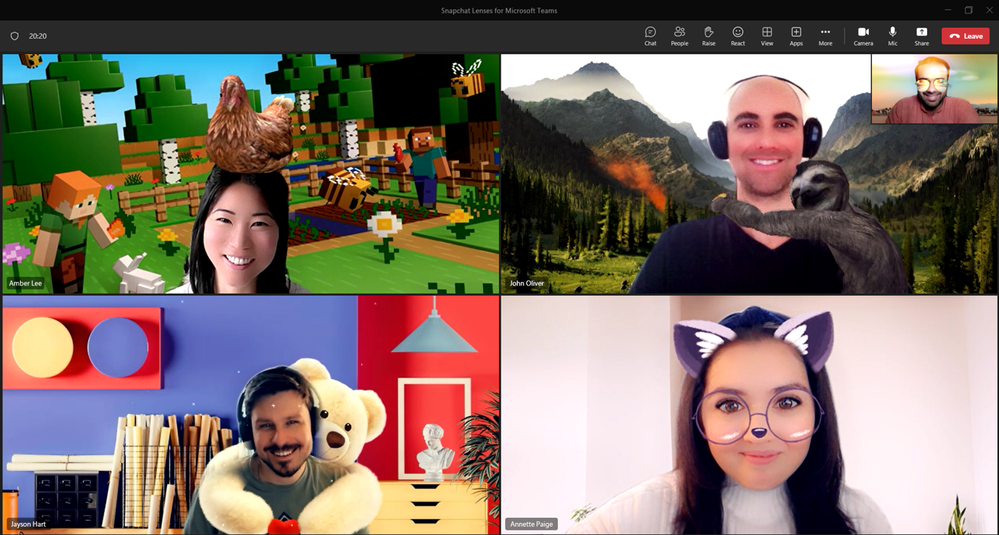 Microsoft Teams adds Snapchat Lenses for fun virtual meetings Post feature image