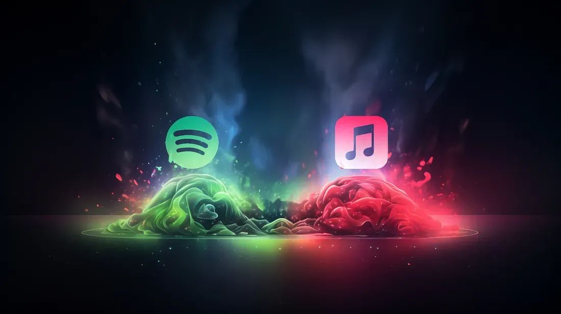 Spotify vs. Apple Music: A Comparison Infographic Post feature image
