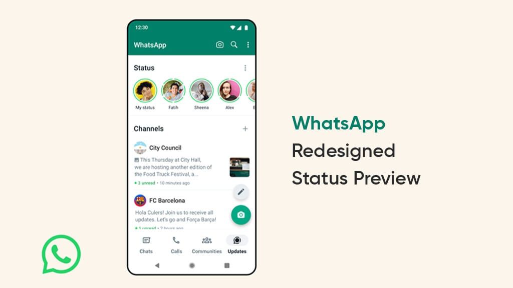 WhatsApp Beta Introduces Redesigned Status Updates Preview for Android Users Post feature image