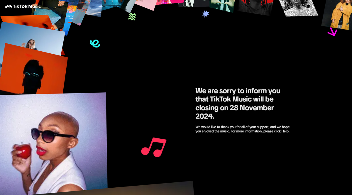 TikTok's music platform is shutting down this November Post feature image