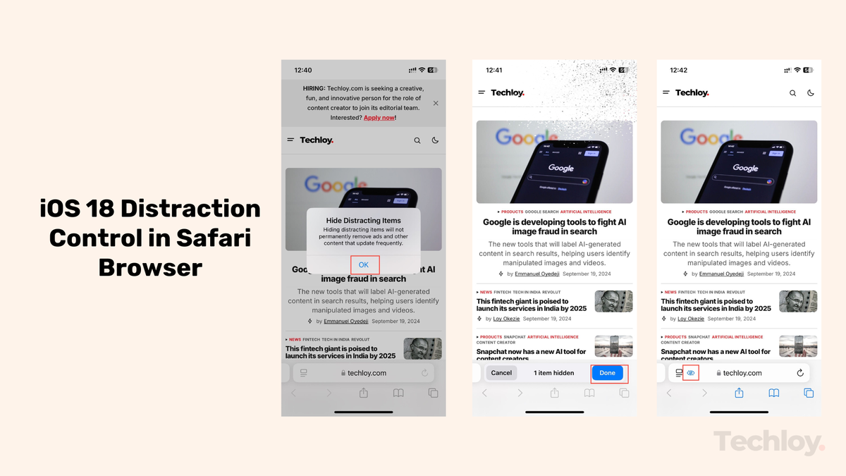 How to use iOS 18 Distraction Control in Safari Browser Post feature image
