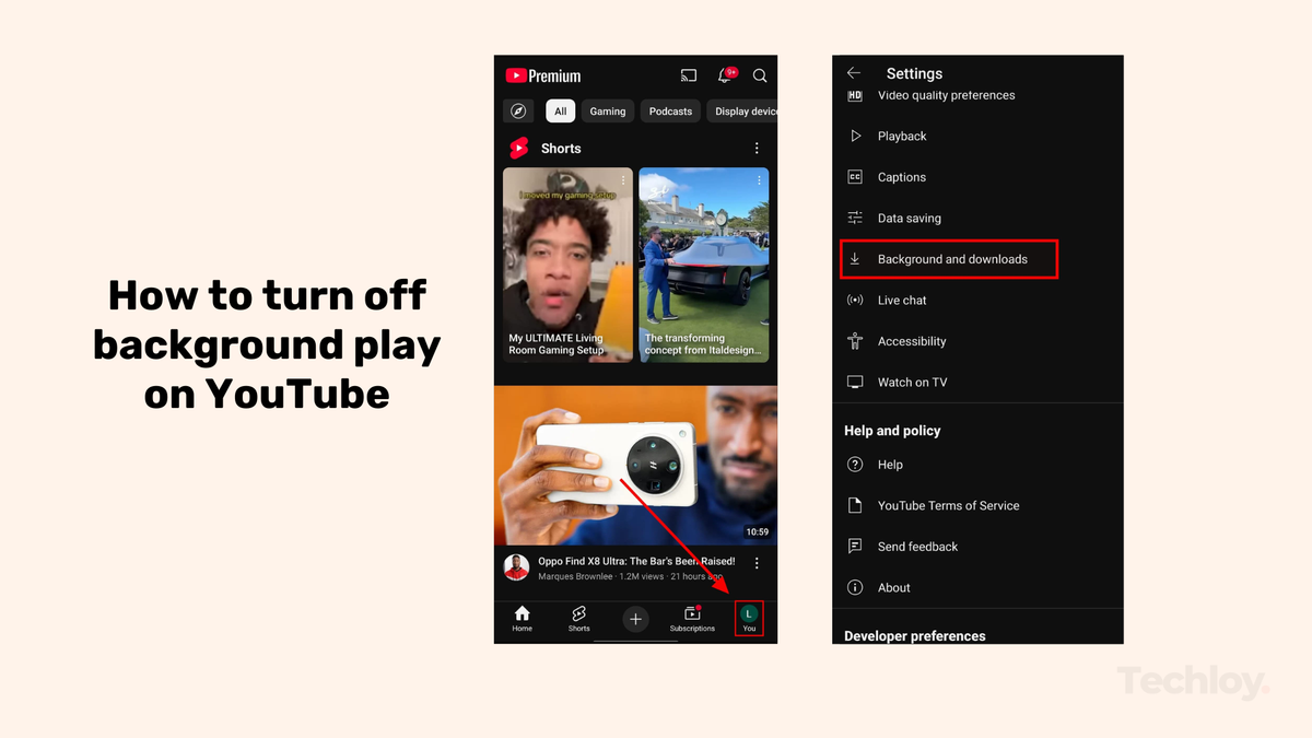 How to turn off background play on YouTube Post feature image