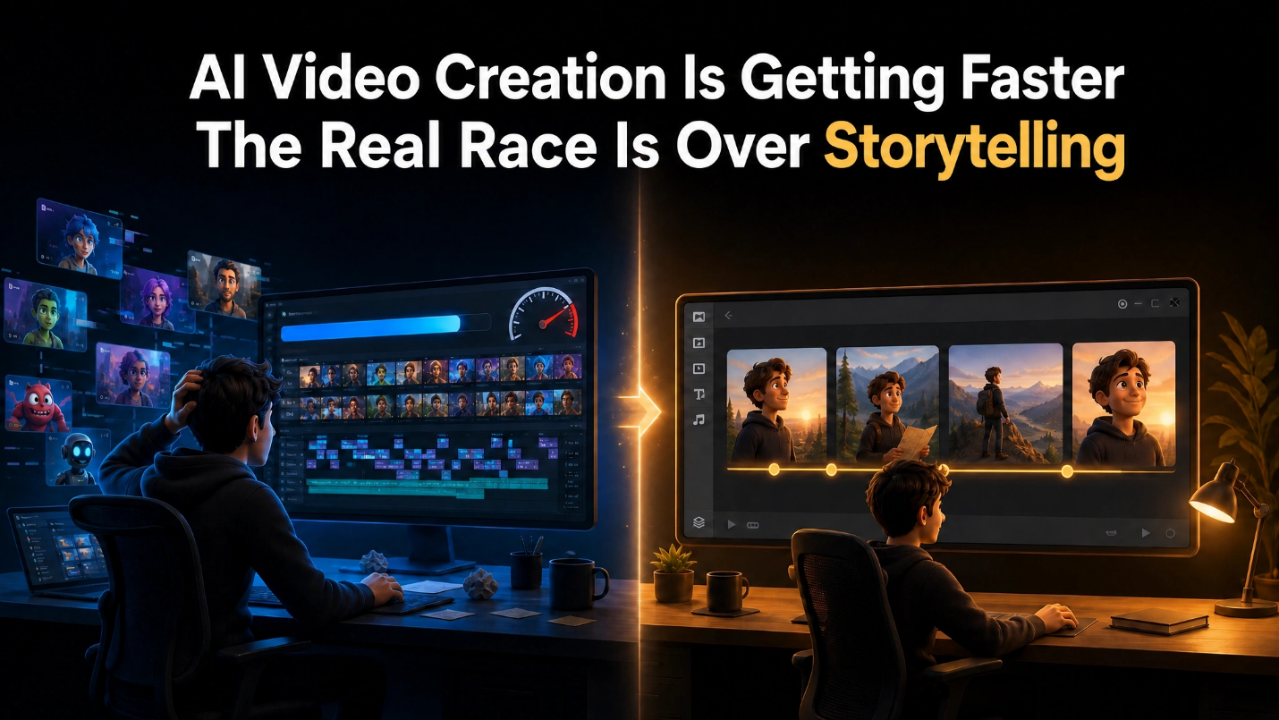 AI Video Creation Is Getting Faster: The Real Race Is Over Storytelling Post feature image