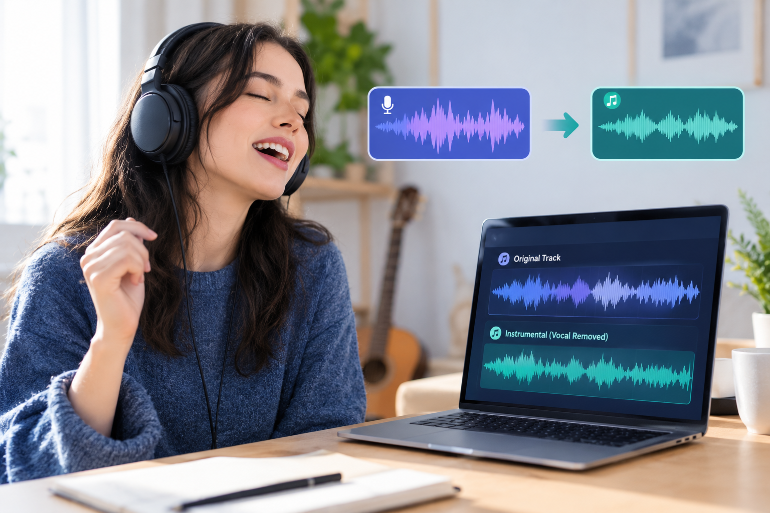 How to Turn Any Song into a Sing-Along Track with an AI Vocal Remover Post feature image