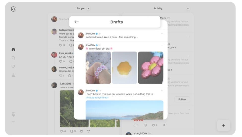 How to save drafts on Threads Post image