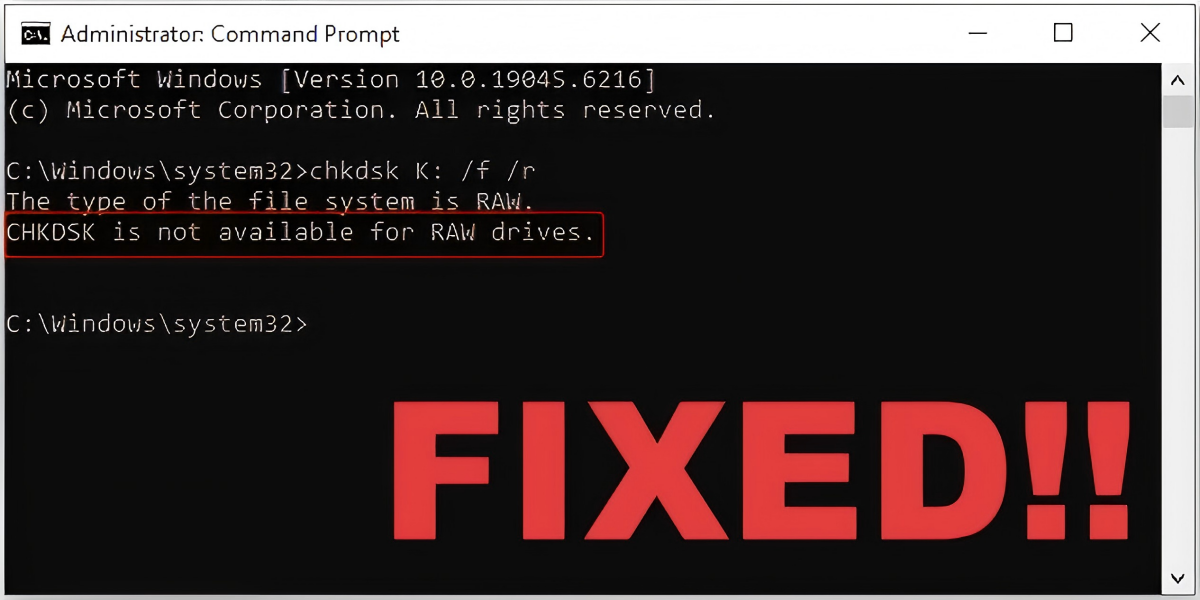 CHKDSK Is Not Available for RAW Drives? Here to Fix! Post image