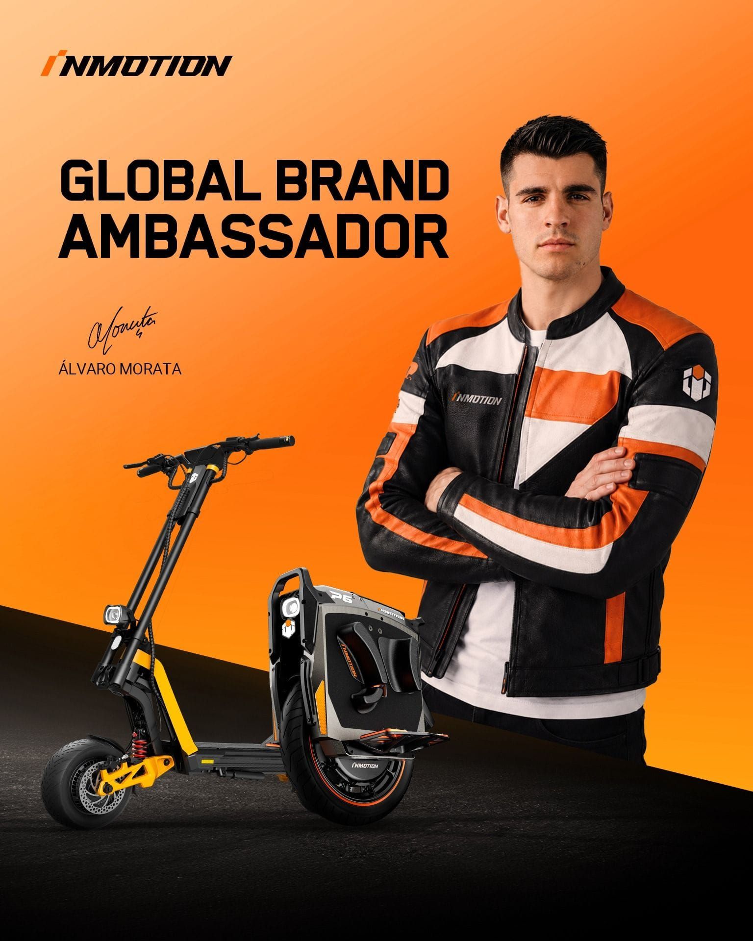 INMOTION Names Álvaro Morata Global Ambassador: Bringing Performance Electric Riding to a Global Audience Post image