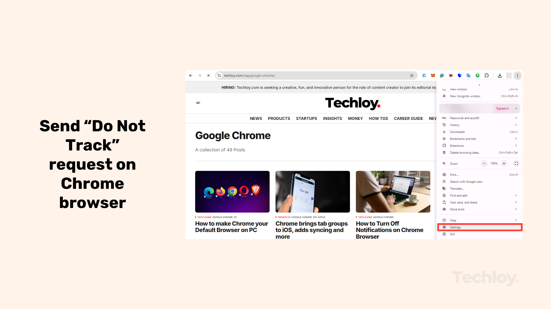 How to send "Do Not Track" request on the Chrome browser Post feature image