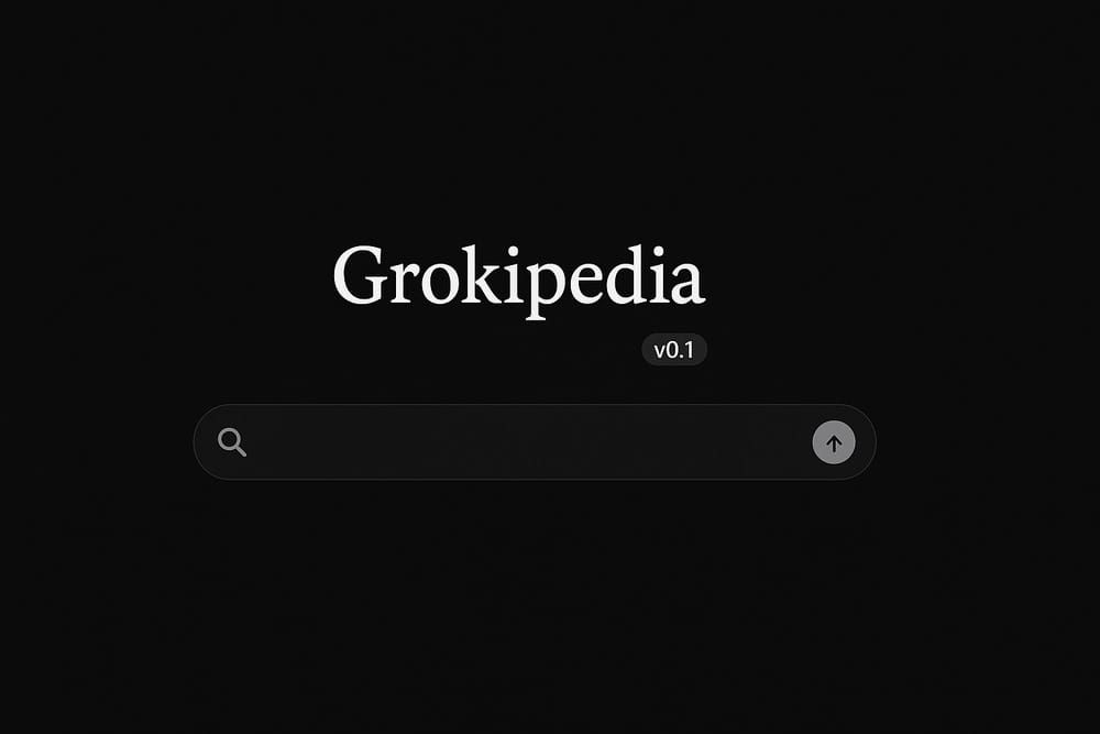 Screenshot of the landing page of Grokipedia.com