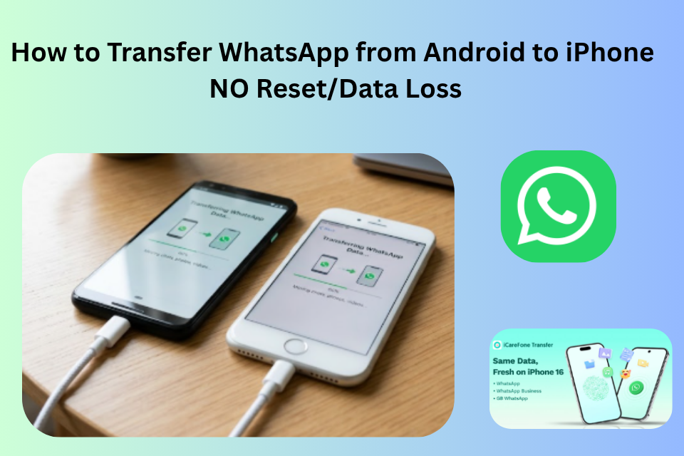 How to Transfer WhatsApp from Android to iPhone Without Resetting Post feature image
