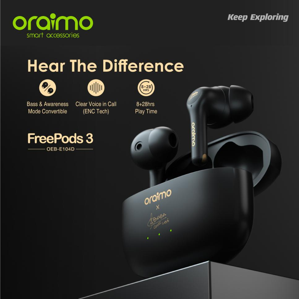 oraimo FreePods 3 comes with a first of its kind feature Post image