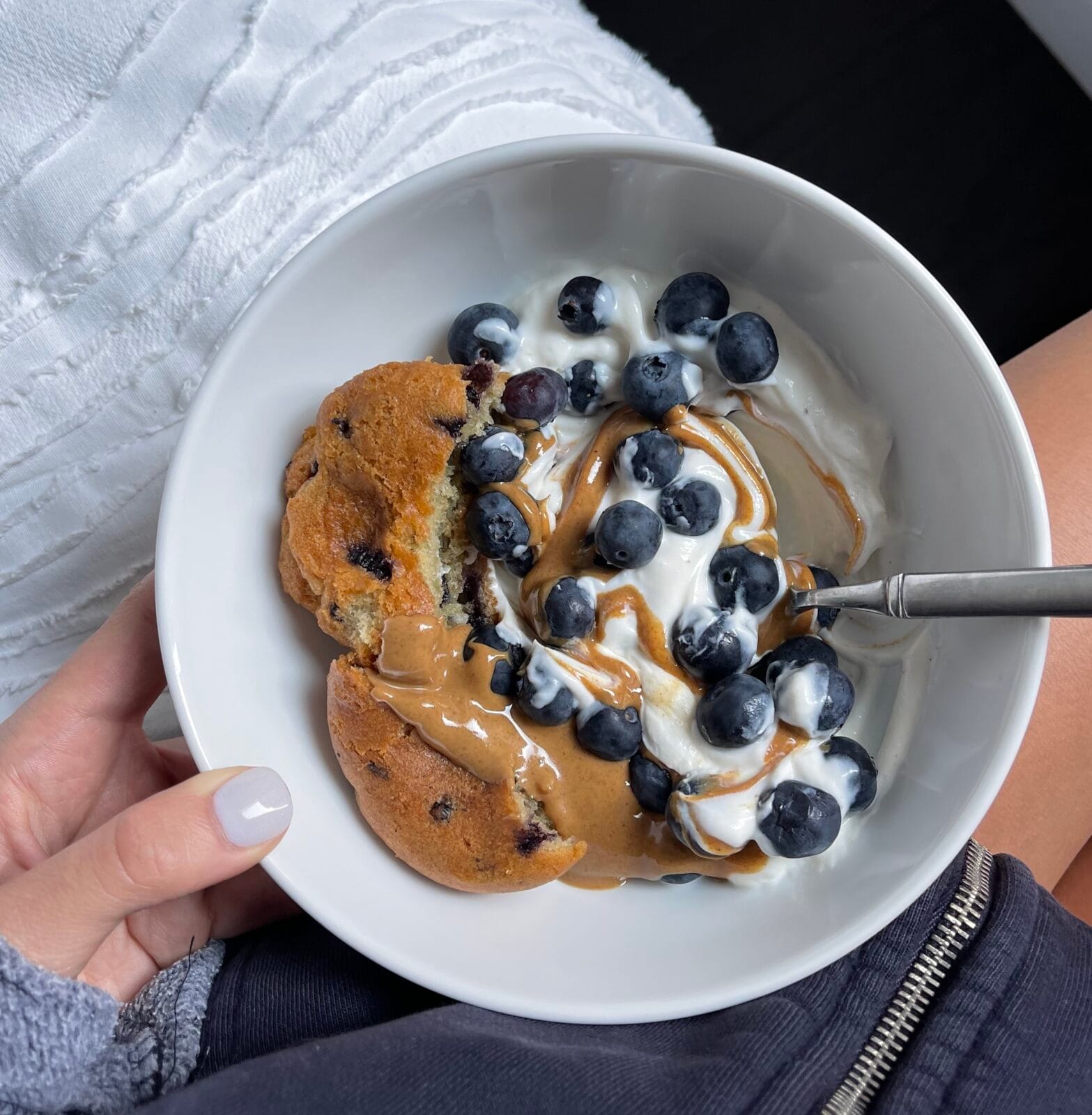 Warm Muffin Yogurt Bowl