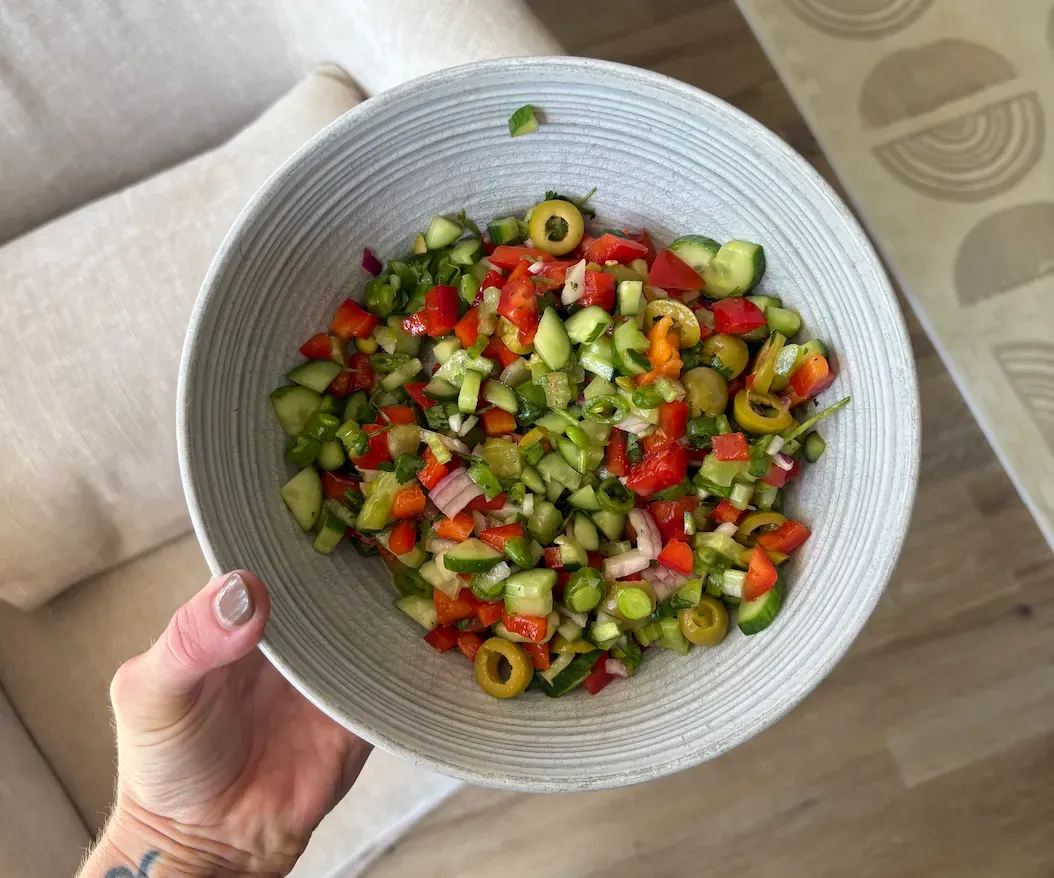 Lemon Cucumber Chopped Salad