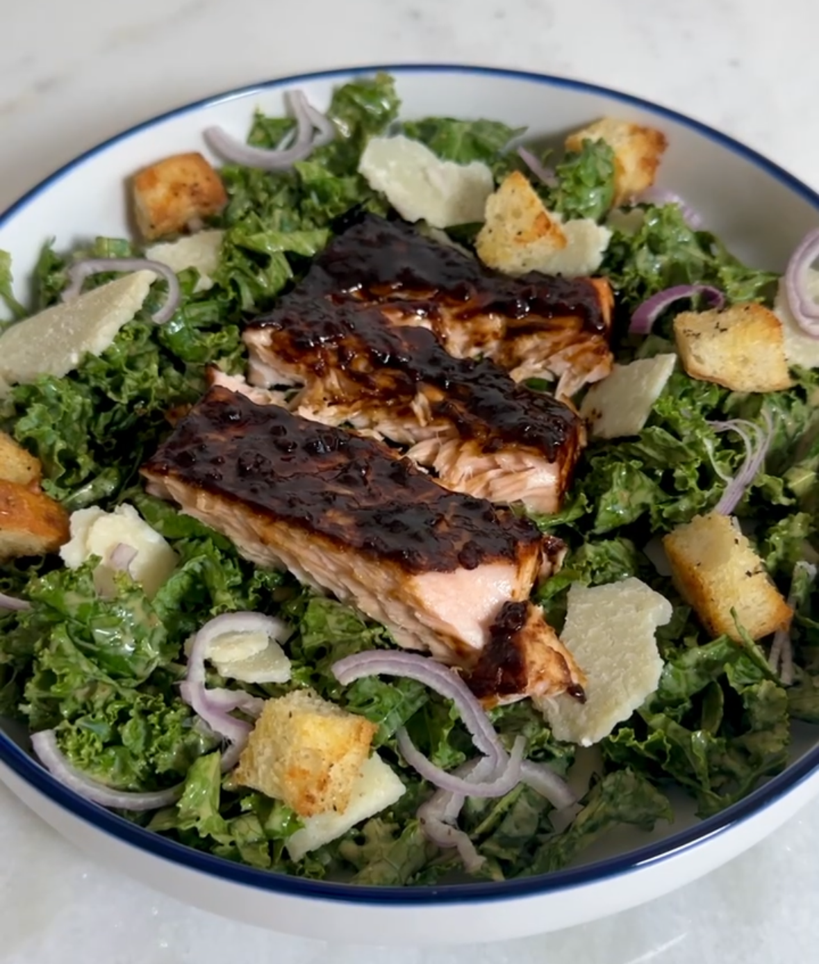 Miso Salmon Caesar Salad