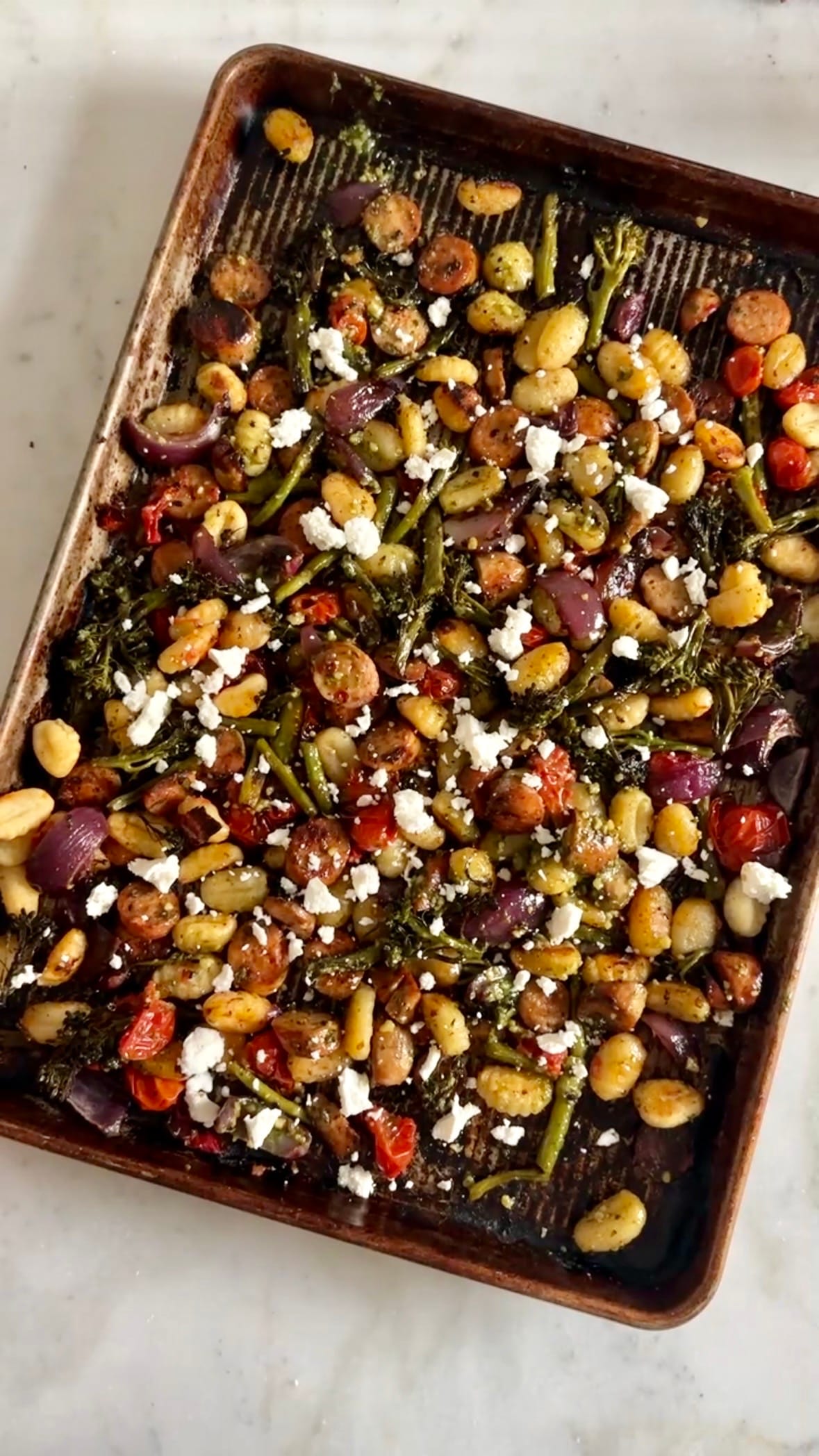 Pesto Roasted Gnocchi Dinner