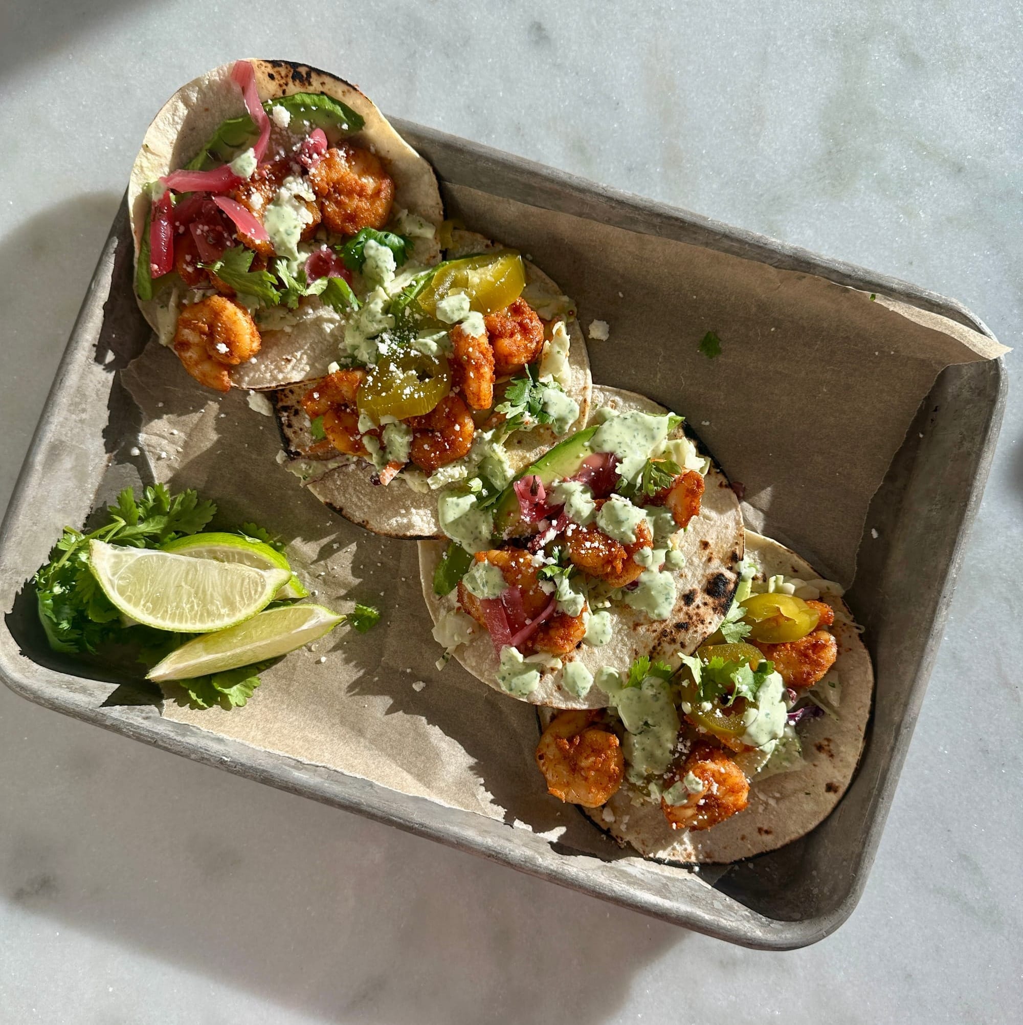Cilantro Lime Shrimp Tacos