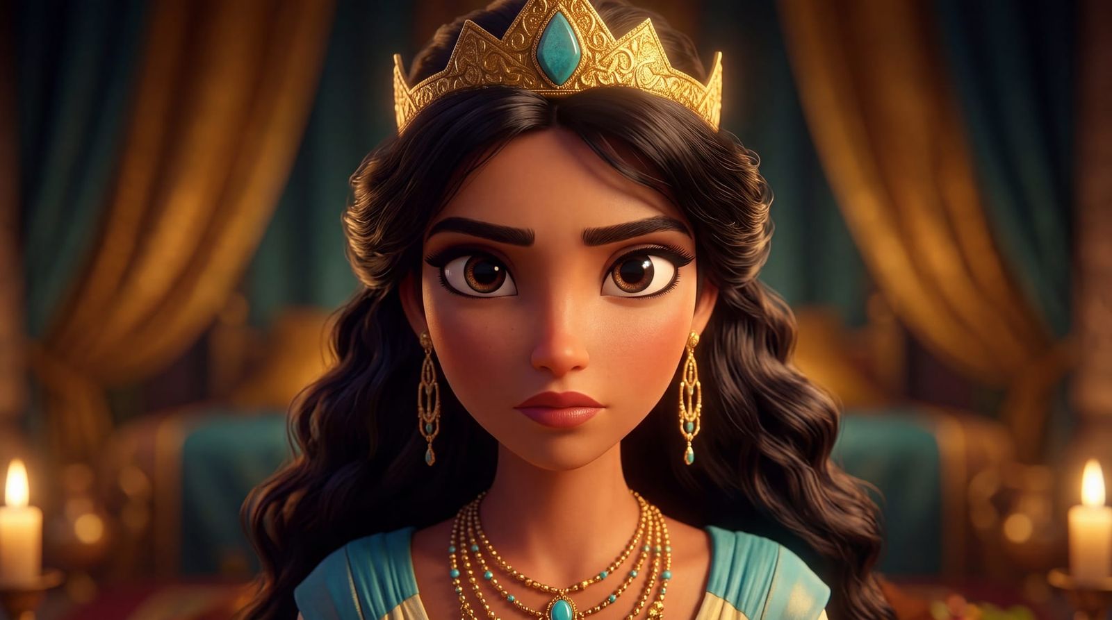 Esther approaching King Xerxes
