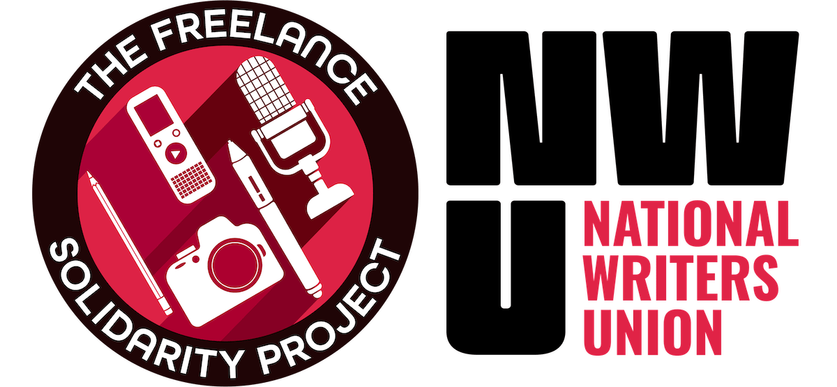 Logos for the Freelance Solidarity Project and National Writers Union