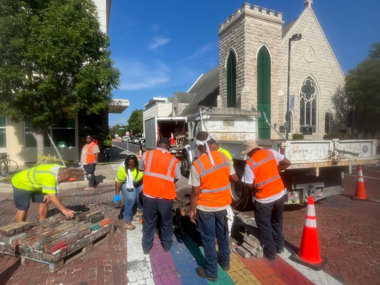 Public Works Begin Dismantling Rainbow Crosswalks