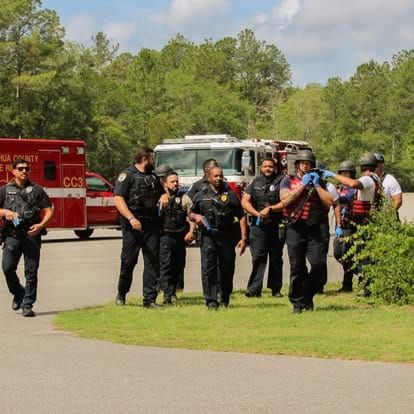 First Responders Conduct Active Shooter Drill