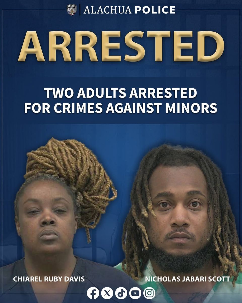 Press Release: Alachua Police Department Arrests Two For Crimes Against Children