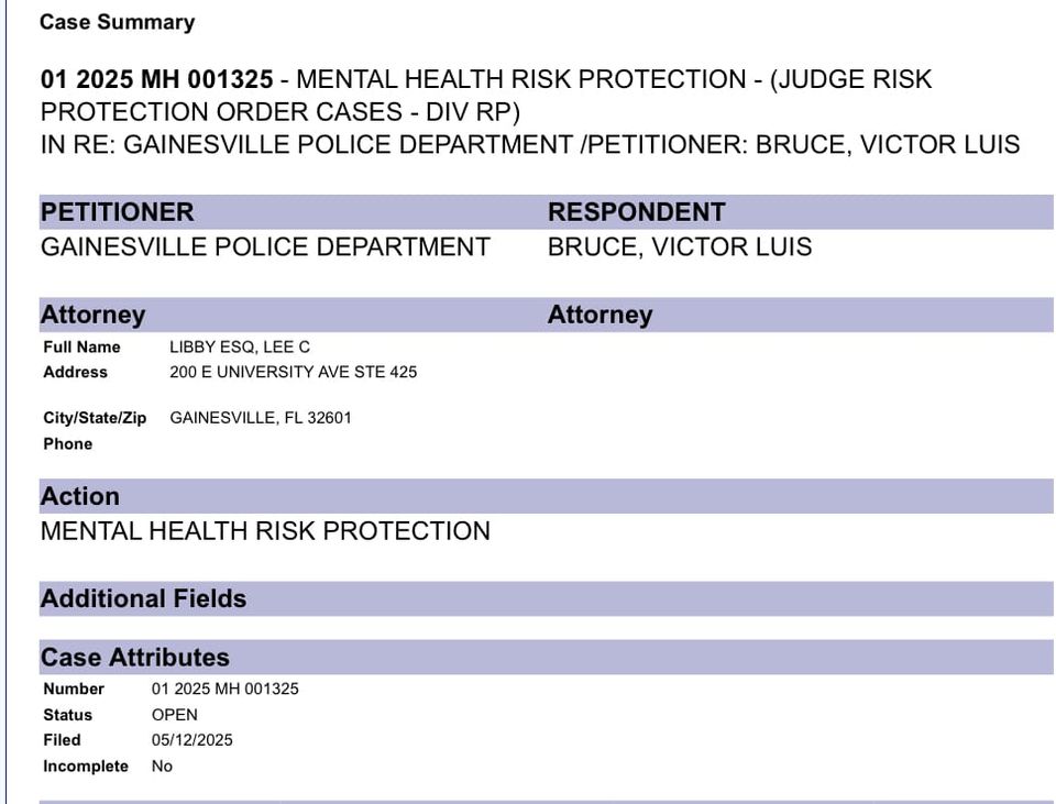 Gainesville Police Department Files Risk Protection Order on Pastors’ Nephew