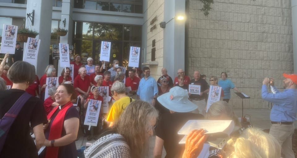 Former Gainesville Mayor Holds Vigil for Immigrants with Local Churches at City Hall