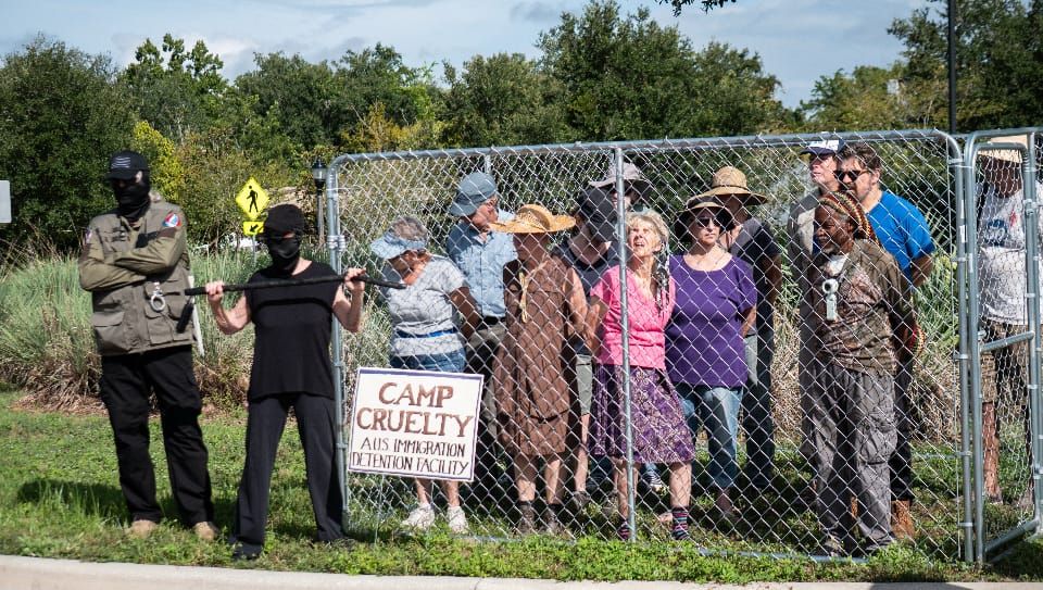 Immigrant Rights Advocates Hold “Camp Cruelty” Protest