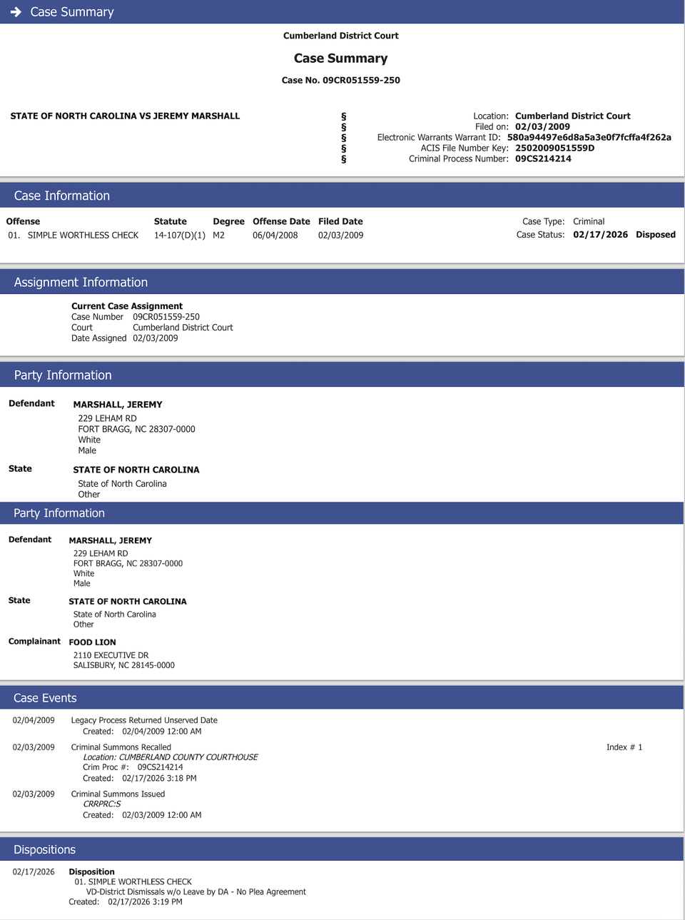 High Springs City Manager Resolves Criminal Case 17 Years After Summons