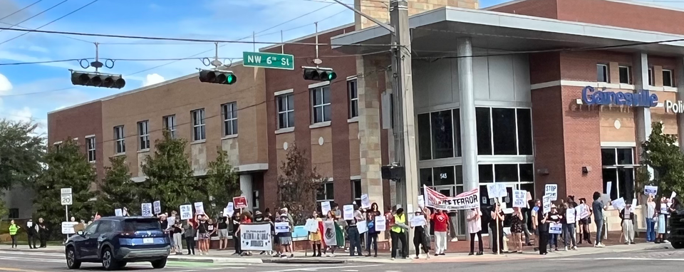 Immigrant-Rights Activists Protest Gainesville Police Department