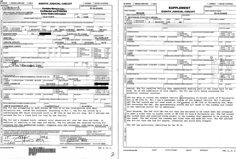 Uber and Lyft Driver Arrested for Hit and Run Near UF