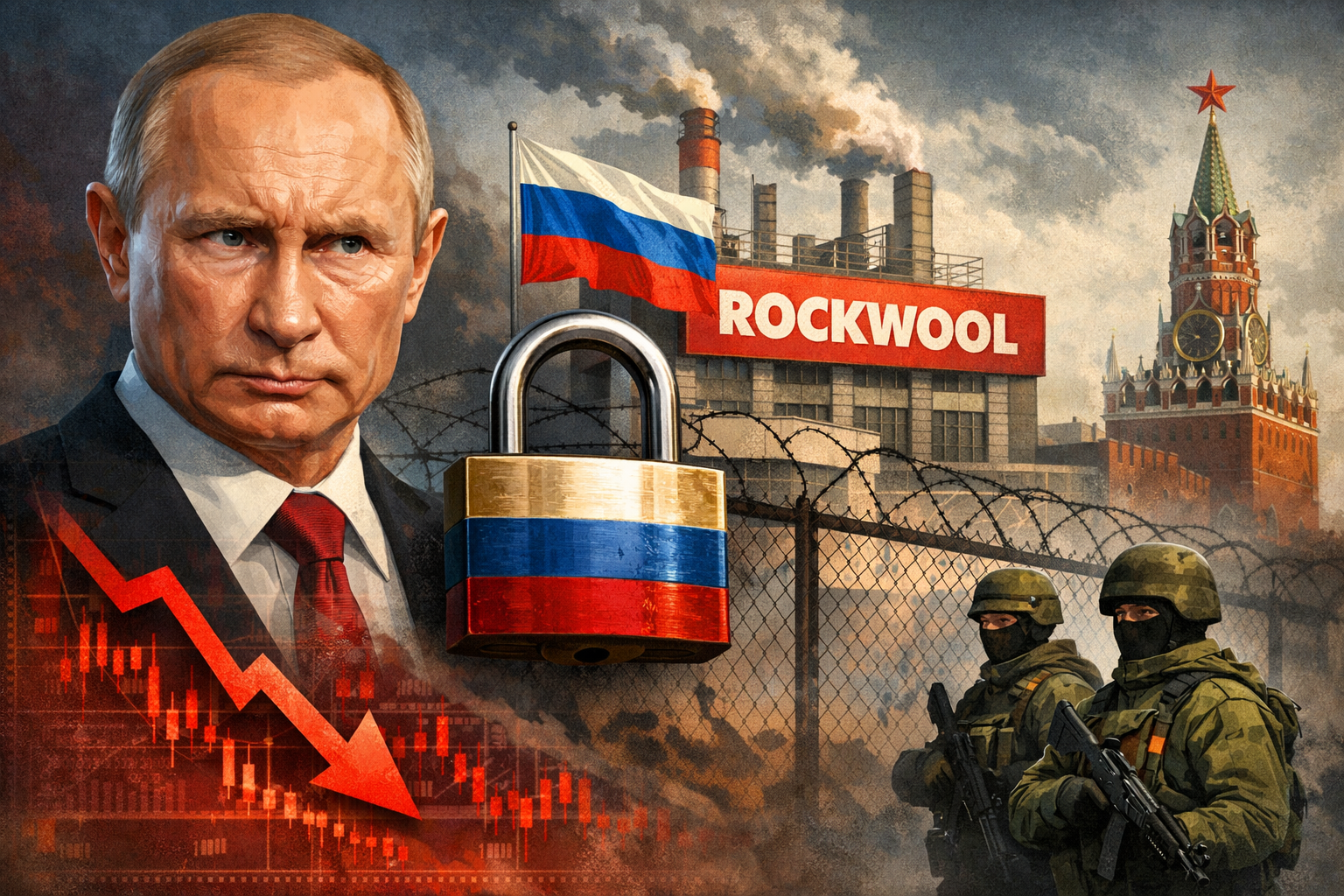 Russland tar kontroll over Rockwools fabrikker – aksjen faller kraftig