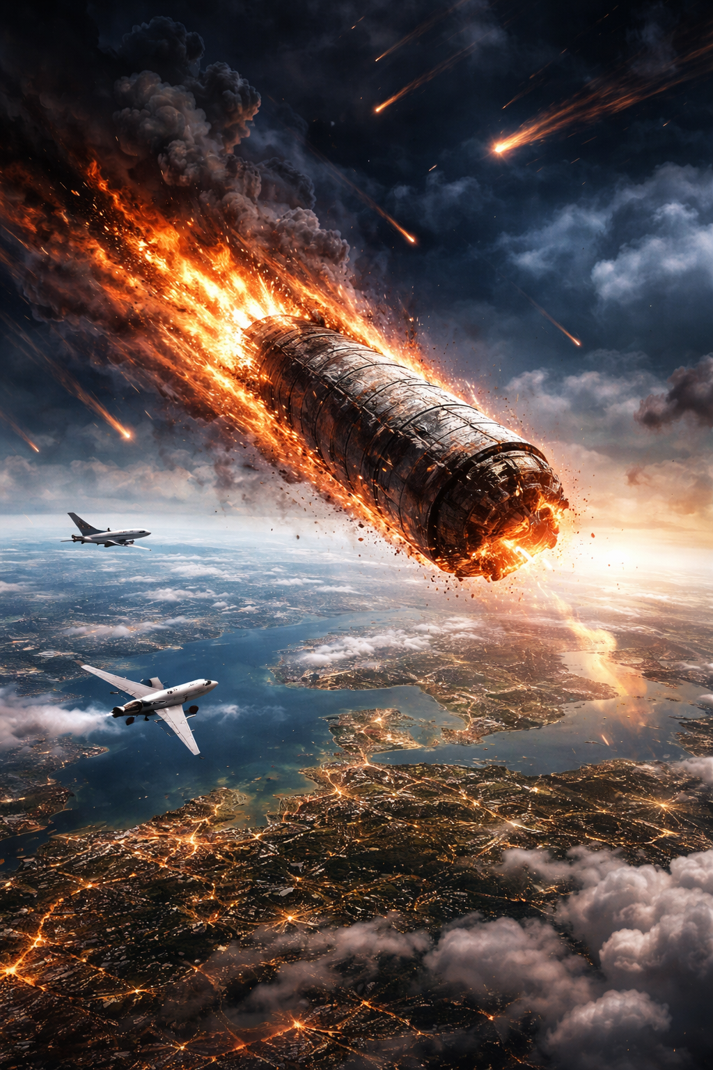 11 Tonn Tung Romrakettdel Faller Ukontrollert Mot Europa