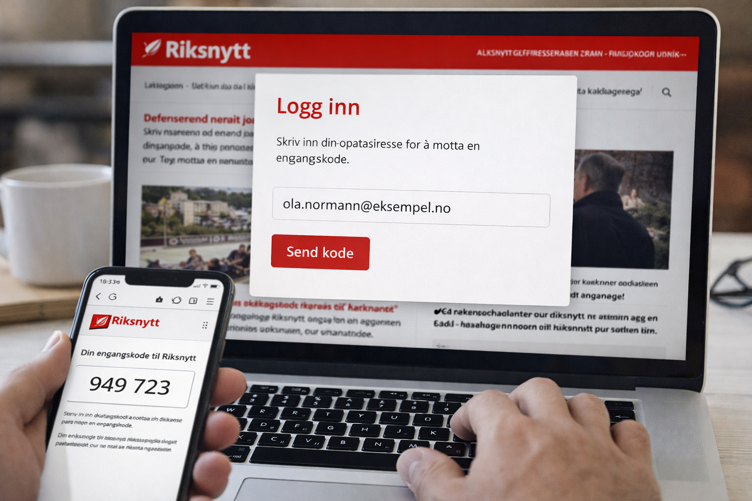 Slik fungerer innlogging på Riksnytt.