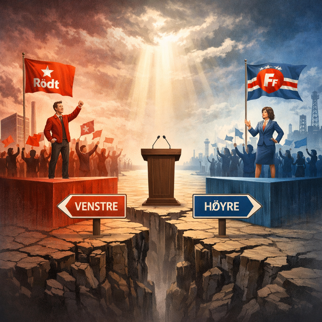 Frp opp, Rødt opp – og sentrum står tomt