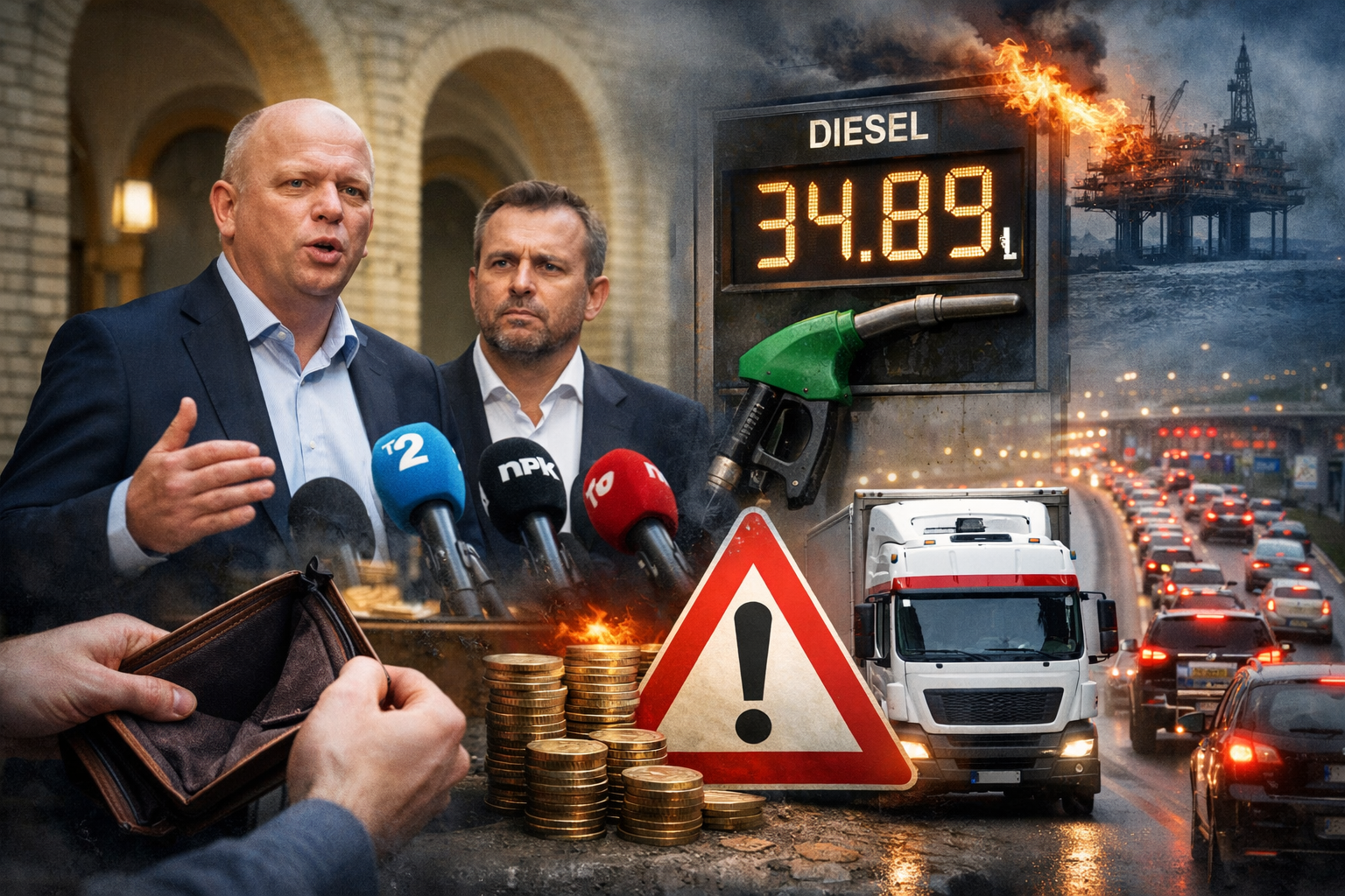 Krever avgiftskutt etter drivstoffsjokk: – Kan bli dramatisk for Norge