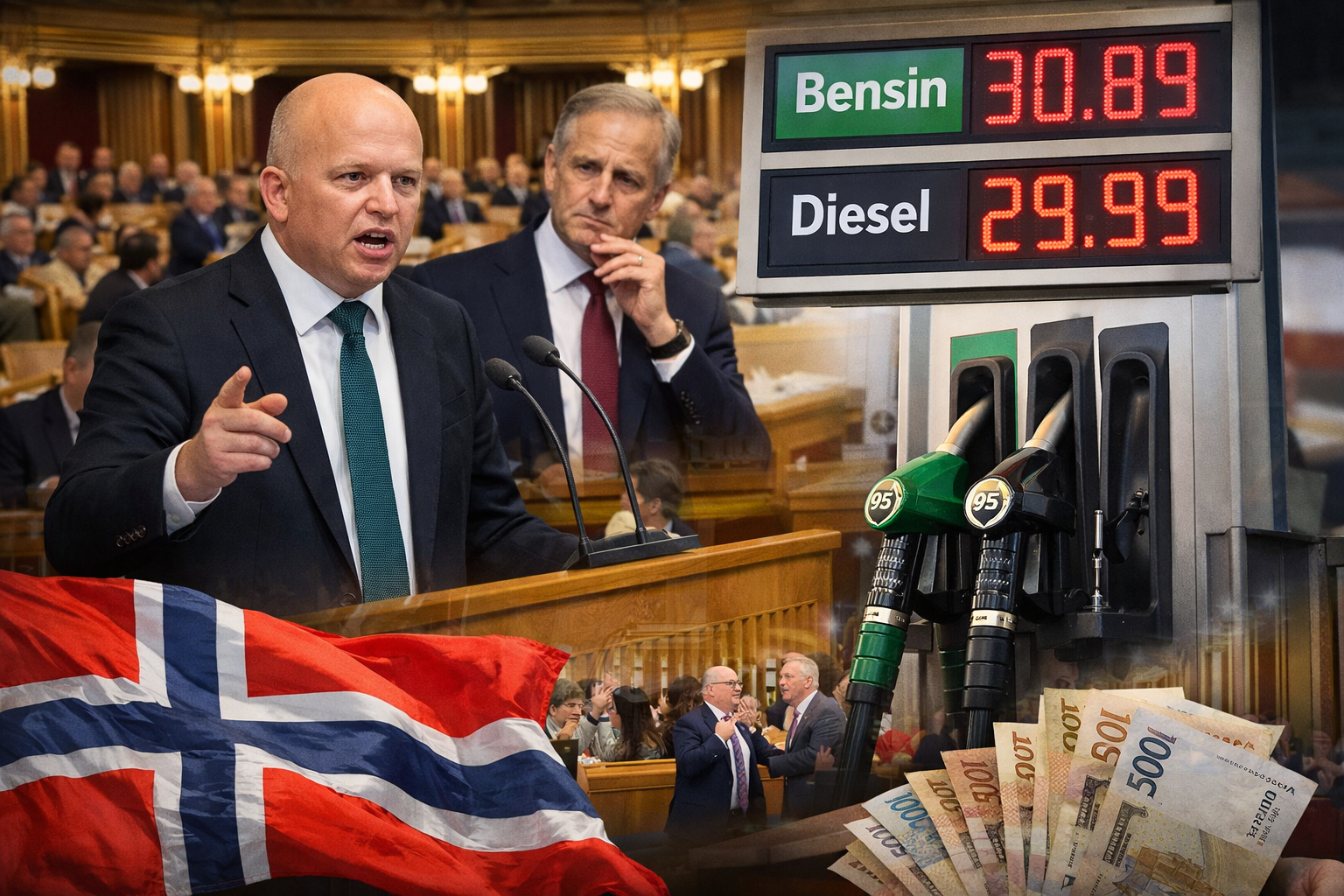 Drivstoffdrama på Stortinget – kan kutte flere kroner per liter