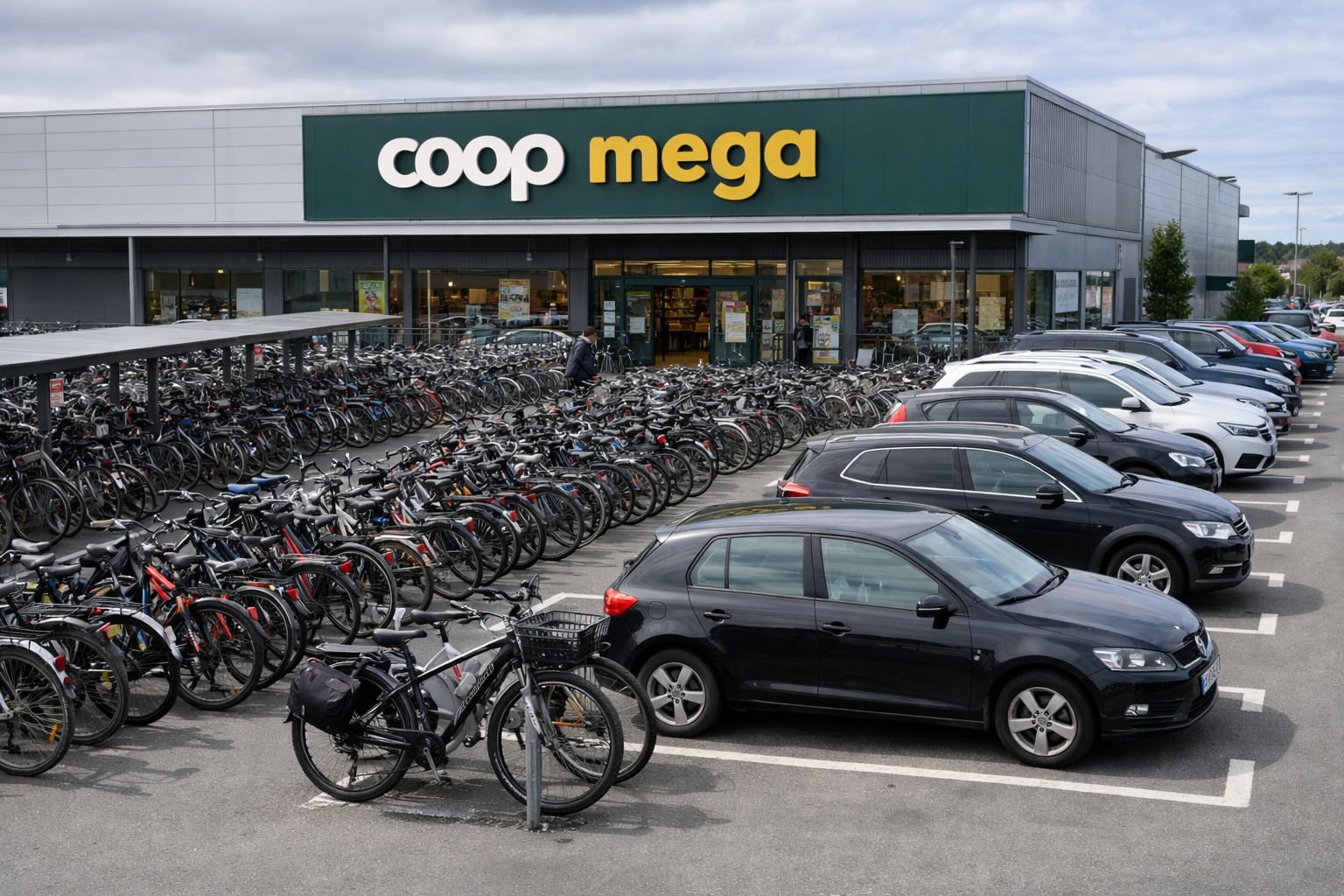 Rikssynser’n:           481 sykkelplasser til Coop Mega, 1099 til IKEA