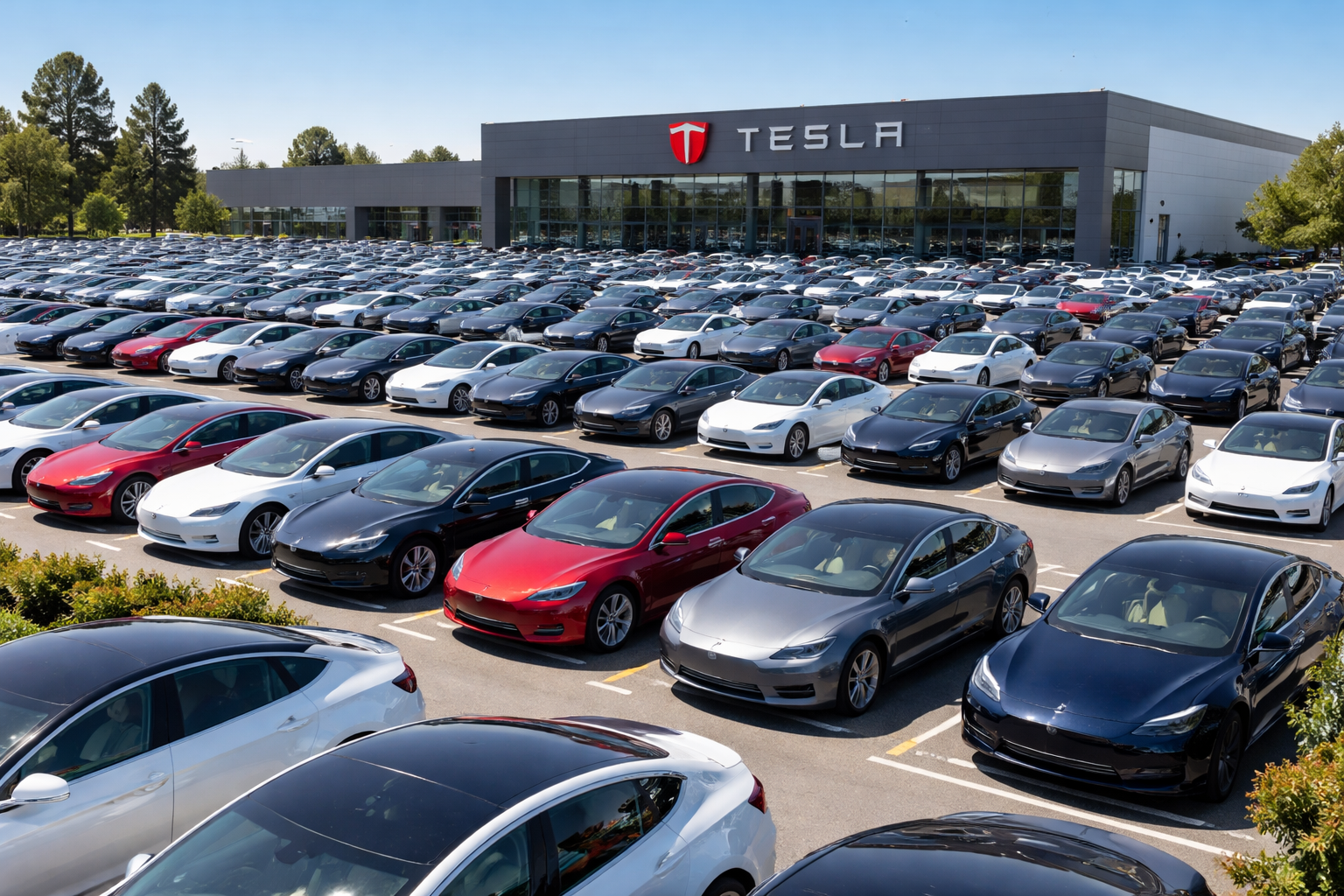 Tesla sliter med å bli kvitt bilene