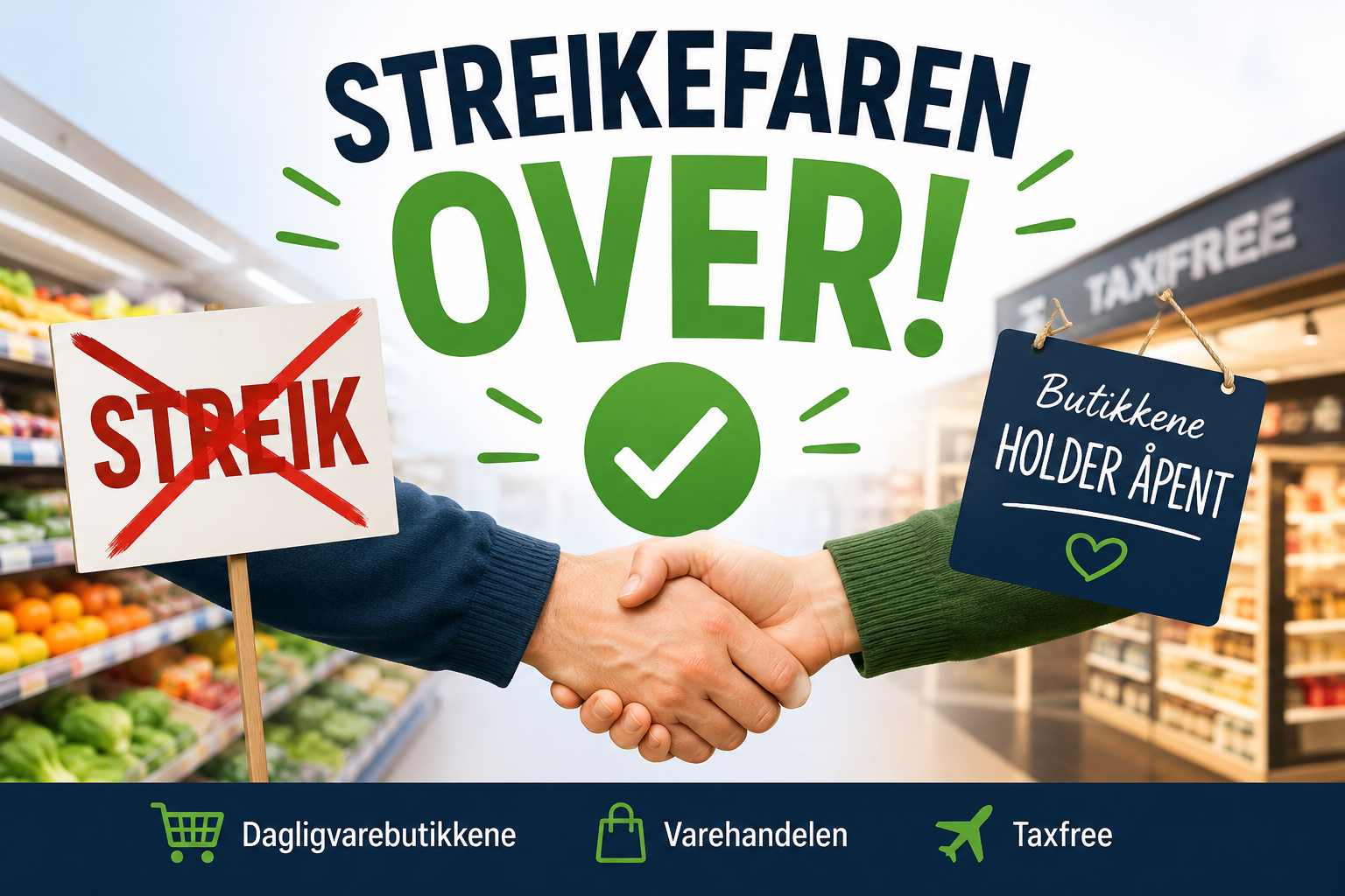 Enighet på overtid – butikkstreik avverget i natt