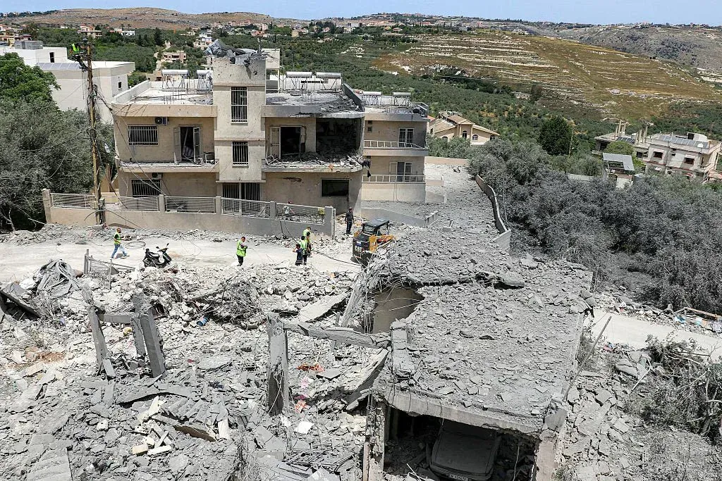 Skader i Sør-Libanon, nær UNESCO-områder
