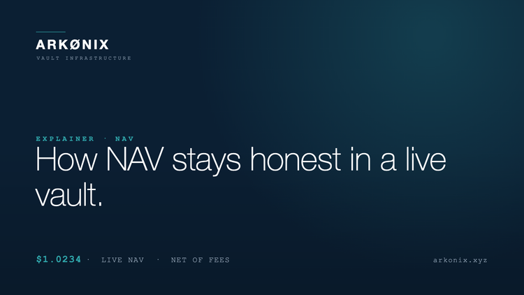 How NAV Stays Honest In a Live Vault