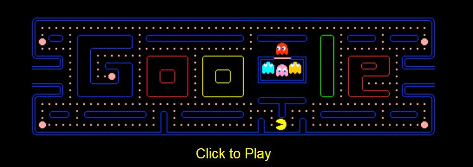 'Google pacman logo'