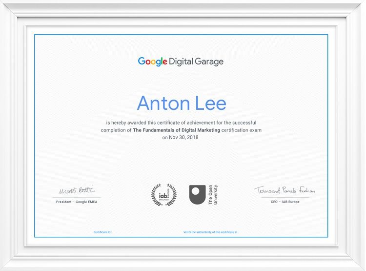 certificate