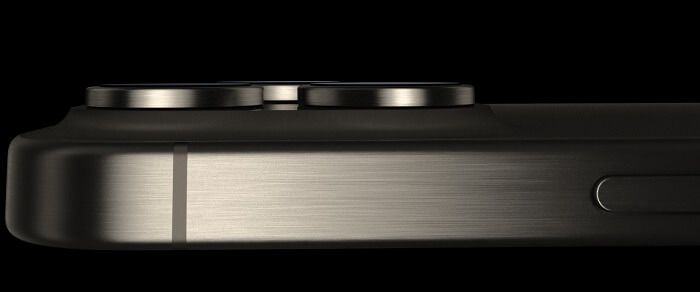 titanium backing on iPhone 15 Pro models