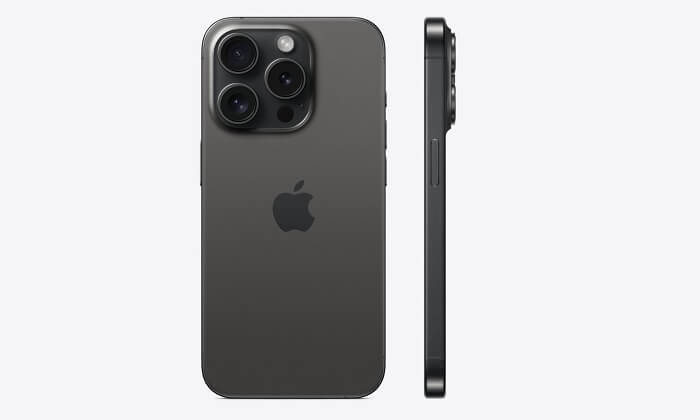 iphone 15 pro rear camera array with side profile