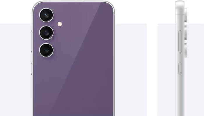 Back and side profile of S23 FE