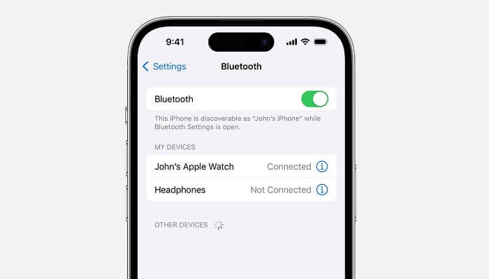 Bluetooth settings