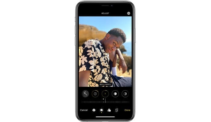 Adjust image brilliance level