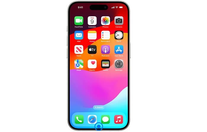Swipe up to clear apps